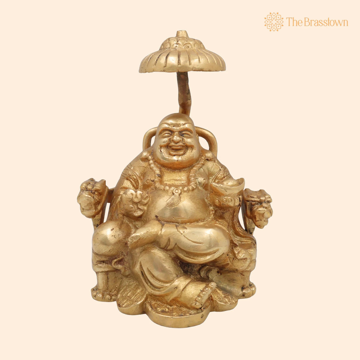 Brass Lord Kubera Idol – Handcrafted Kuber Murti, Kuvera Statue, Dhanapati Vigraha, Vaishravan Sculpture for Wealth, Prosperity 6 Inch 1