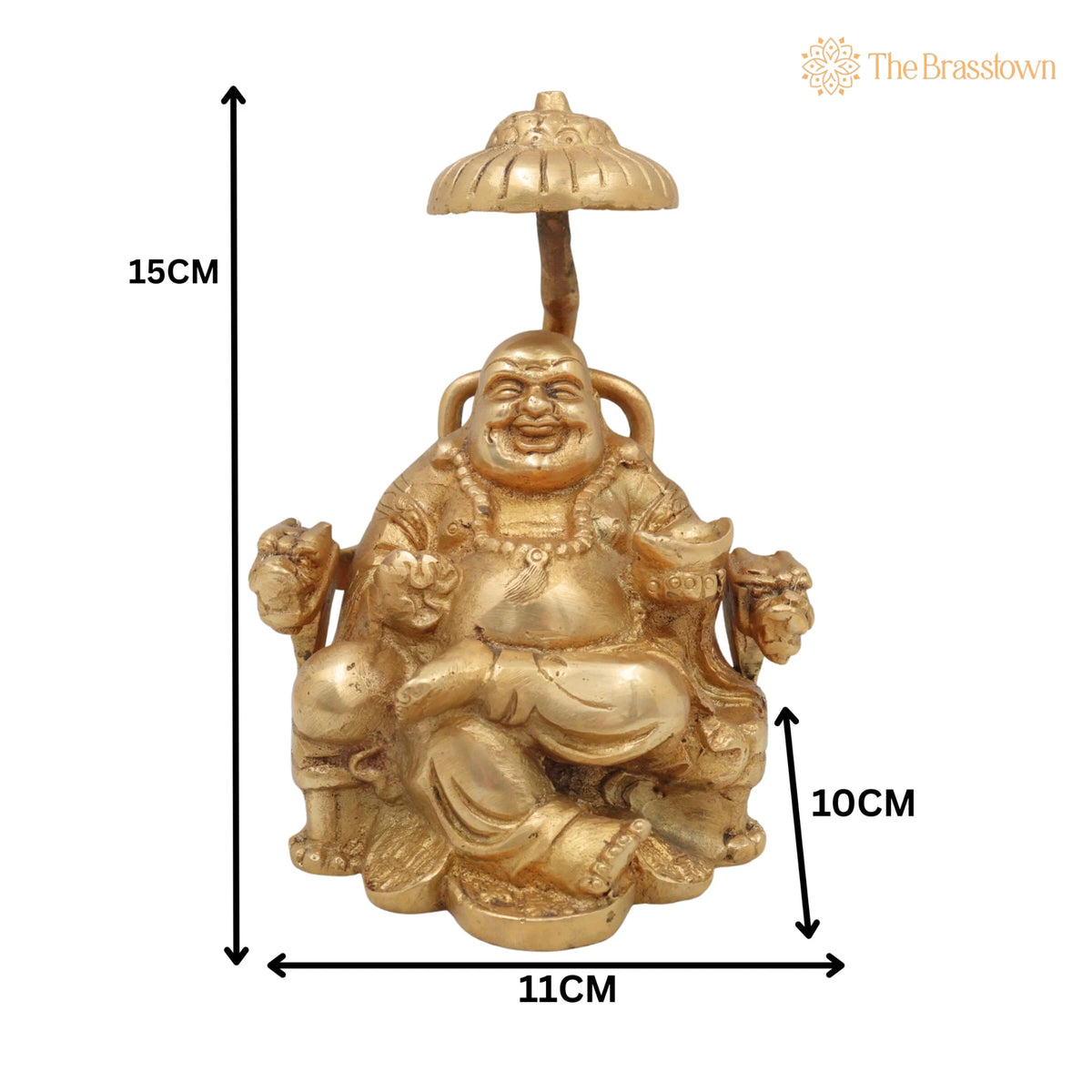 Brass Lord Kubera Idol – Handcrafted Kuber Murti, Kuvera Statue, Dhanapati Vigraha, Vaishravan Sculpture for Wealth, Prosperity 6 Inch 5