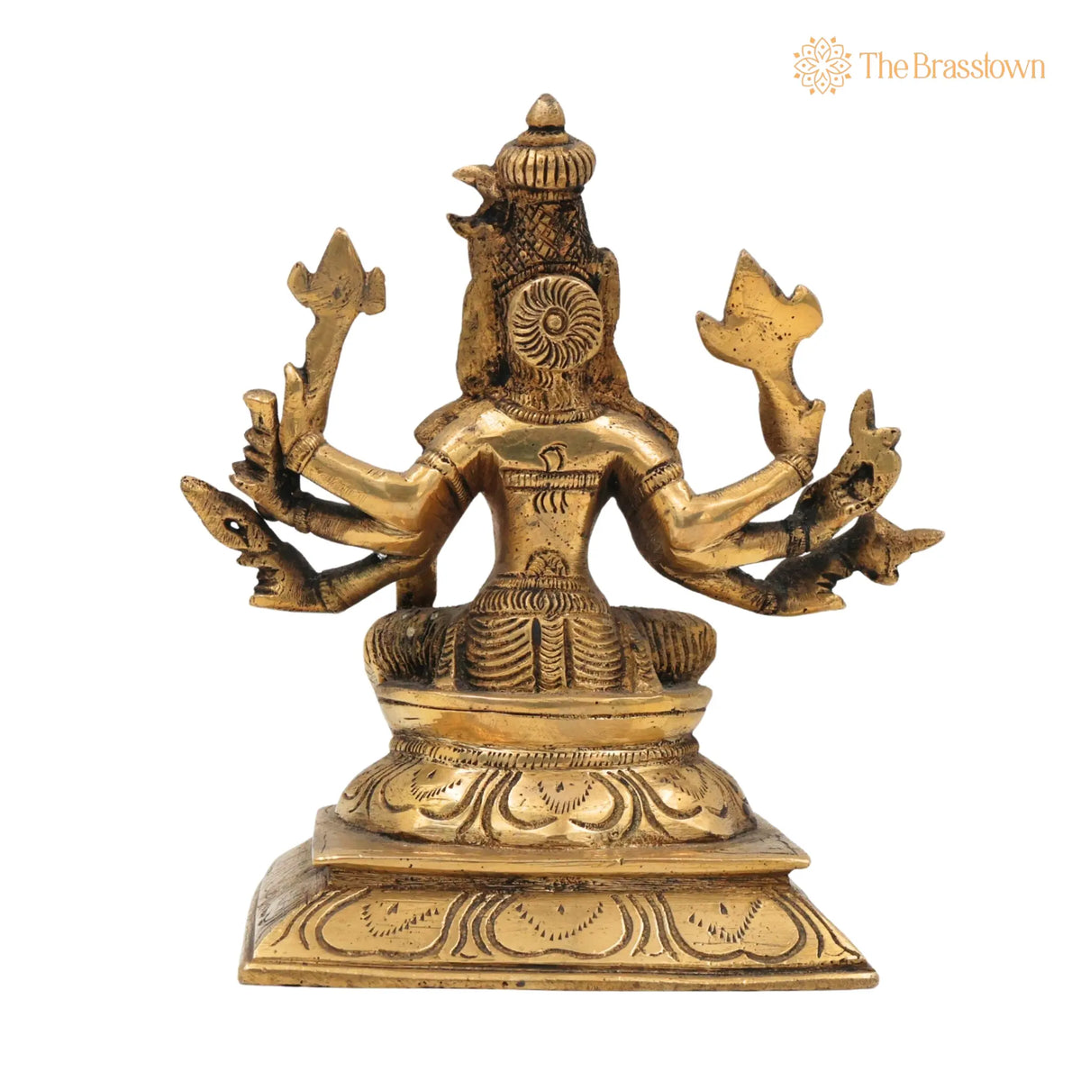 Handcrafted Brass Ashta Bhuja Varahi Devi Statue for Pooja & Temple 5.5 Inch 4