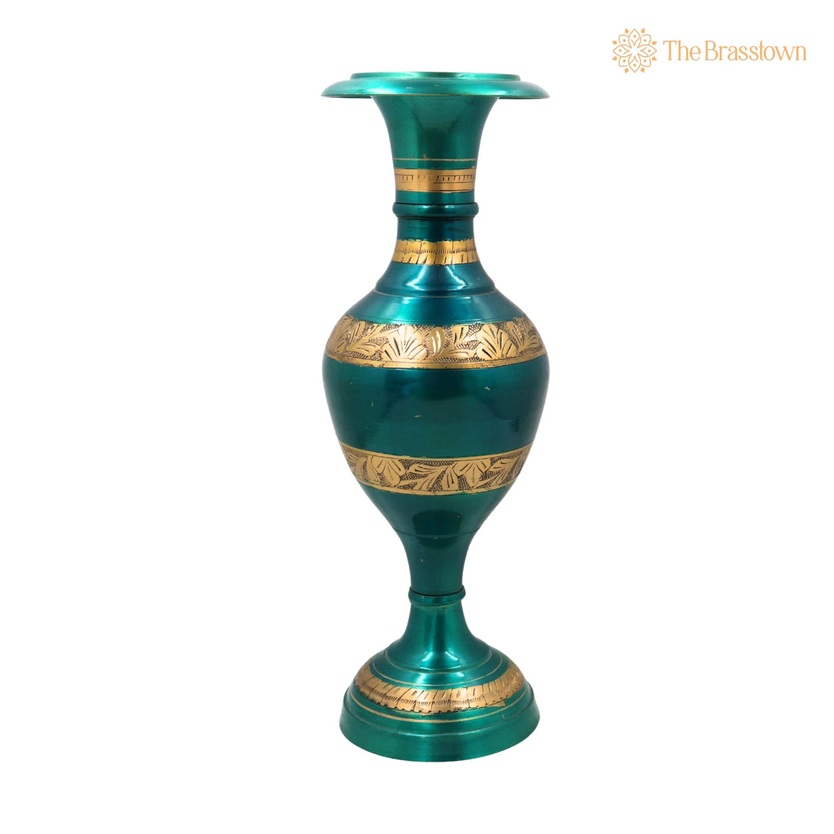 Brass Flower Vase – Handcrafted Brass Vases, Flower, Brass, Phooladaan, Vas, Vaz, Brass Vases For Home, Beautiful Vase, Brass Vase 15 Inch 2