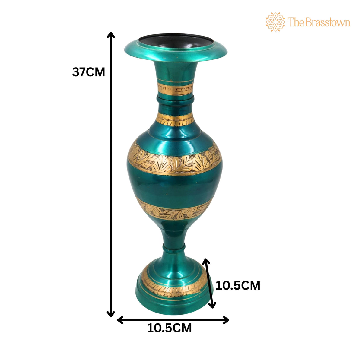 Brass Flower Vase – Handcrafted Brass Vases, Flower, Brass, Phooladaan, Vas, Vaz, Brass Vases For Home, Beautiful Vase, Brass Vase 15 Inch 5