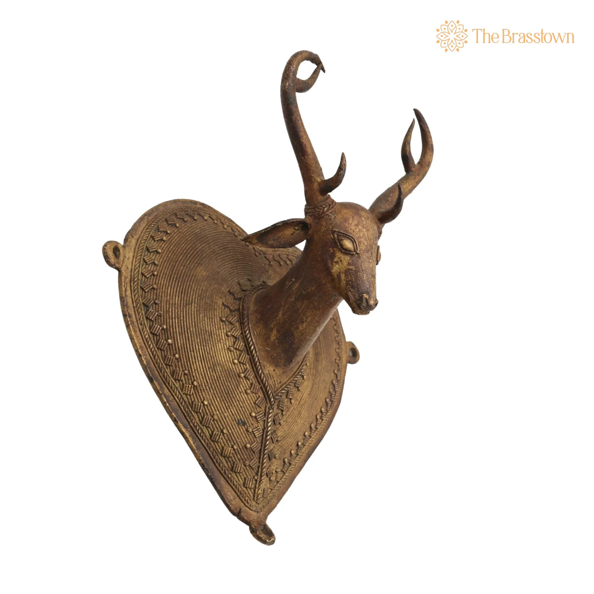 Brass Deer Idol – Handcrafted Mriga Harin Showpiece for Home Décor & Gifting 8 Inch 2