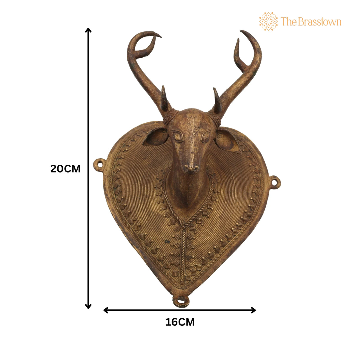 Brass Deer Idol – Handcrafted Mriga Harin Showpiece for Home Décor & Gifting 8 Inch 5
