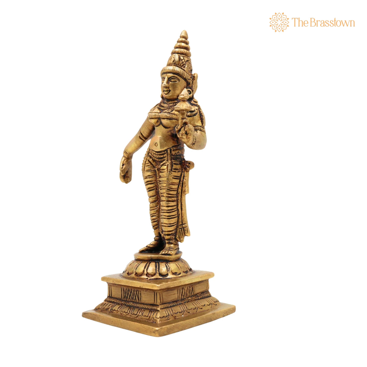 Handcrafted Brass Sri Devi Silai – Lakshmi Idol, Mahalakshmi Murti, Shri Kamala Devi Statue for Home Temple, Pooja & Gifts 5 Inch 3