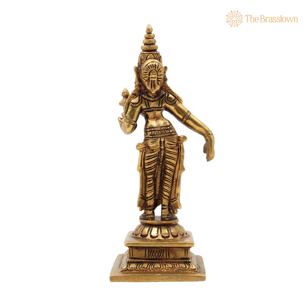 Handcrafted Brass Sri Devi Silai – Lakshmi Idol, Mahalakshmi Murti, Shri Kamala Devi Statue for Home Temple, Pooja & Gifts 5 Inch 4