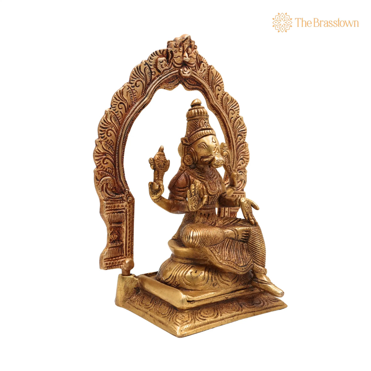 Brass Varahi Amman Idol – Handcrafted Varahi Devi Murti, Maa Varahi Mata Vigraha for Pooja, Home Temple & Décor 8 Inch 3