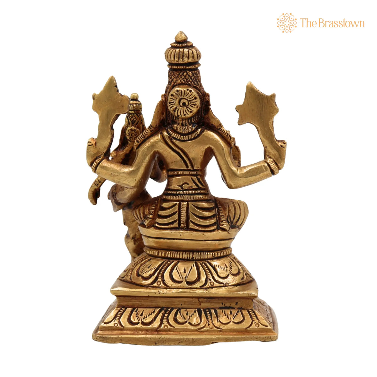 Brass Vishnu Lakshmi Idol – Handcrafted Lakshmi Narayan Murti, Lakshmi Narayana Vigraha, Pital Lakshmi Narayan Statue for Pooja 5 Inch 4