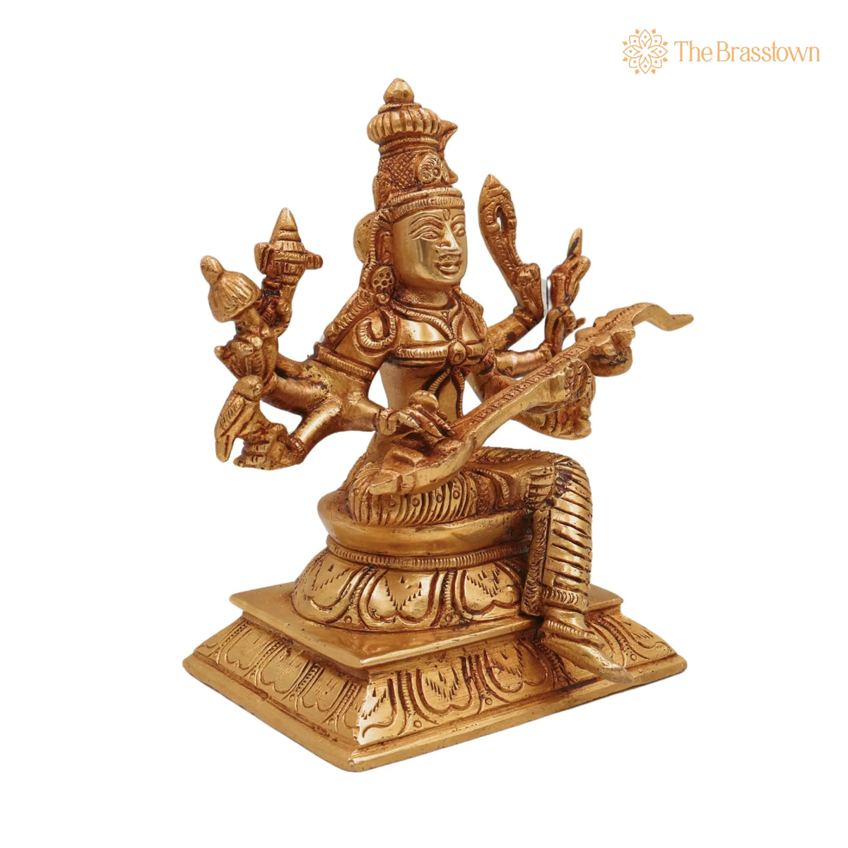 Brass Handcrafted Raja Matangi Devi Idol – Tantric Mahavidya Uchchhishta Chandalini Murti for Temple & Home Décor 6 Inch 2