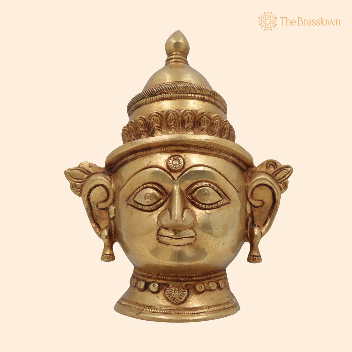 Handcrafted Brass Gowri Face Idol – Temple, Home Décor & Gifting 9 Inch 1