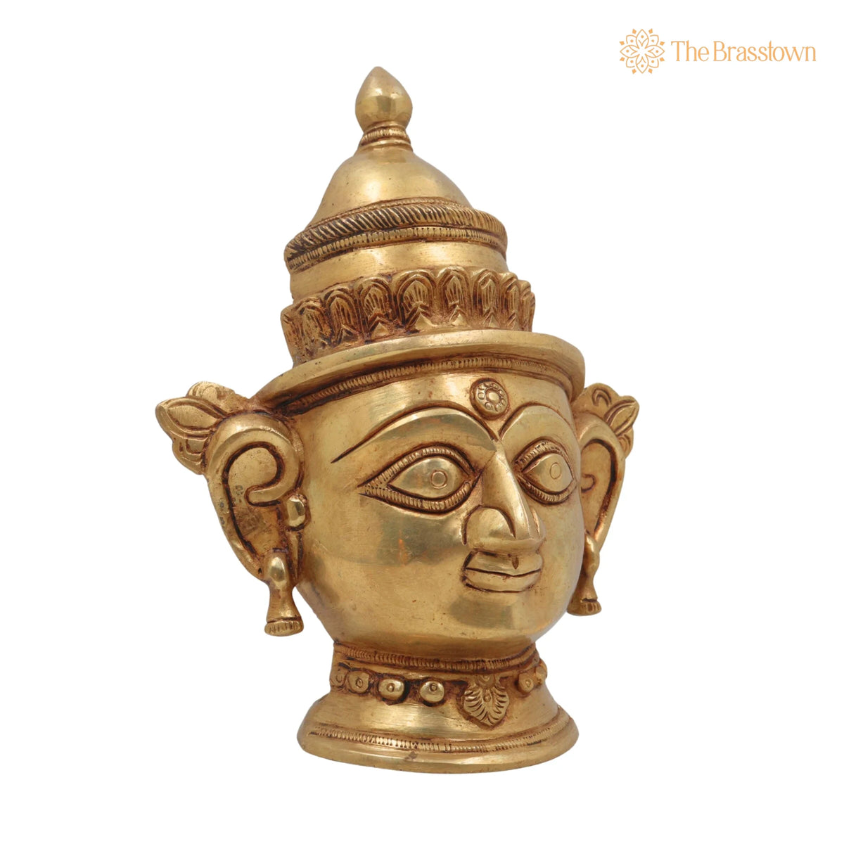 Handcrafted Brass Gowri Face Idol – Temple, Home Décor & Gifting 9 Inch 2