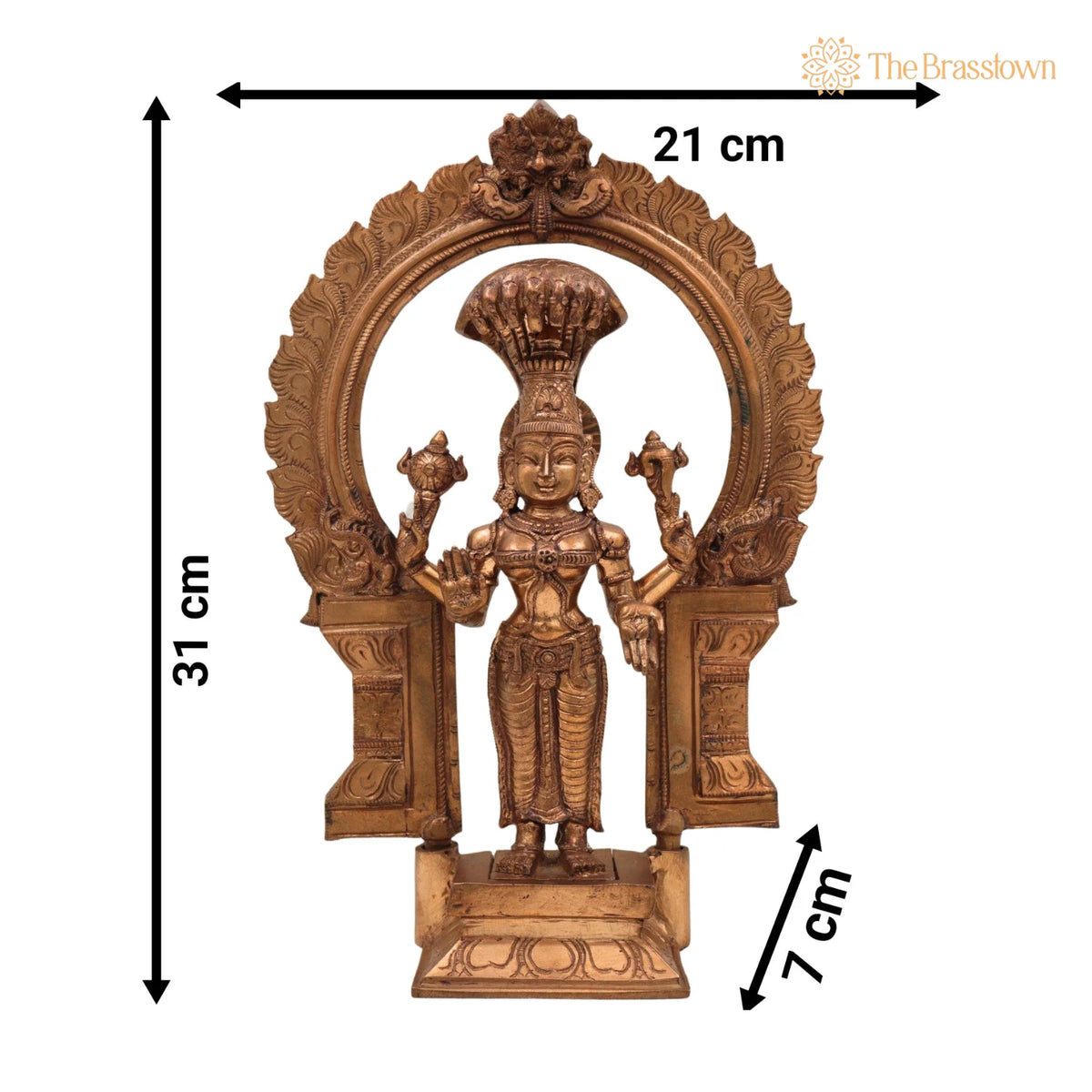 Bronze Handcrafted Annapurna Devi Idol – Panchaloha Annapurneshwari Murti for Home Temple Décor 12.5 Inch 5