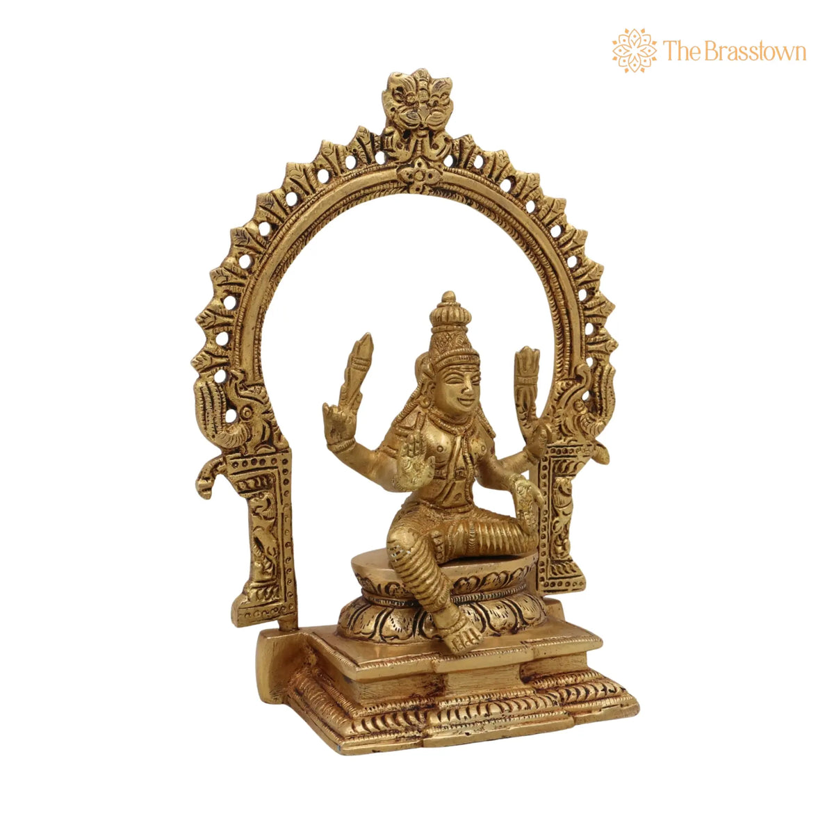 Brass Murugan Idol – Handcrafted Kartikeya Subramanya Skanda Statue, Pital Shanmuga Moorti for Pooja Room Home Décor Gift 7.5 Inch 2