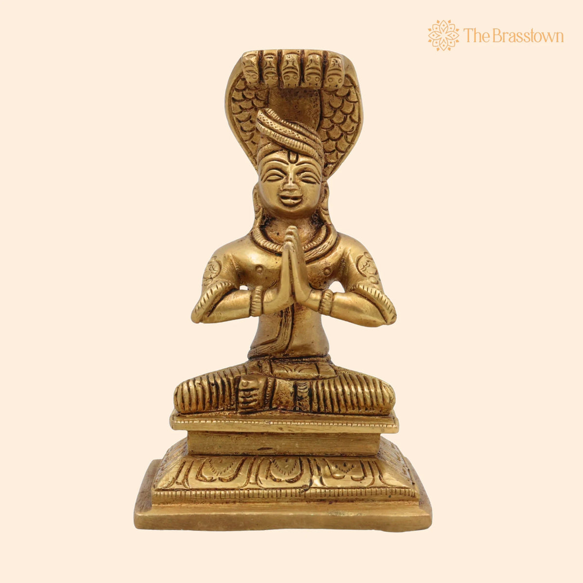 Brass Manavala Mamunigal Idol – Handcrafted Azhagiya Manavalan Varavaramuni Pital Moorthi Vigraham Statue for Pooja & Home Décor 5 Inch 1