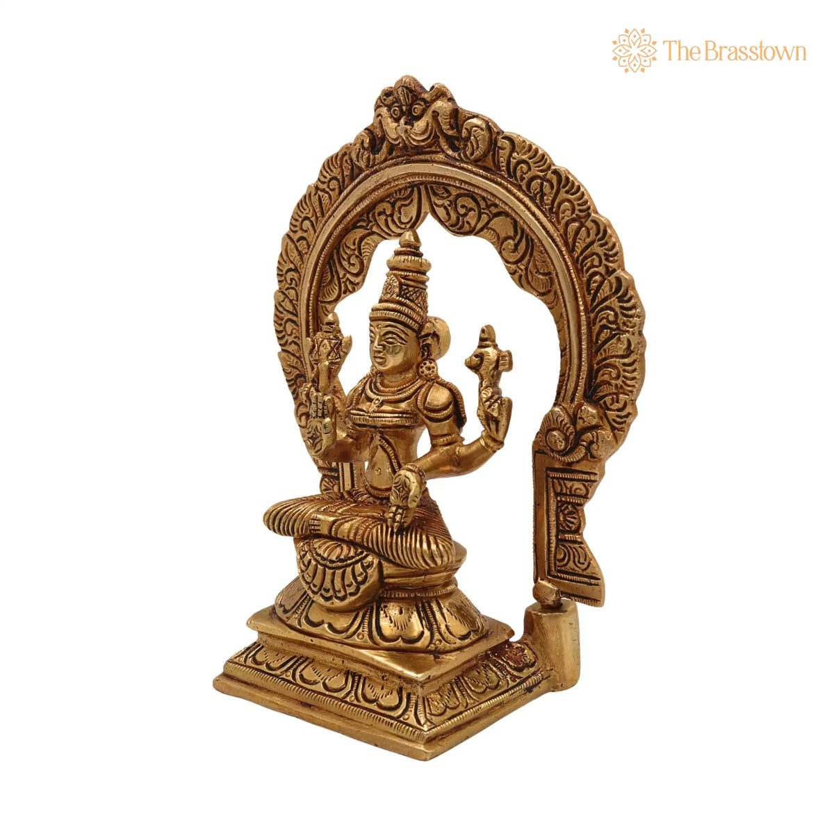 Brass Parvati Devi Idol – Handcrafted Mookambika Statue, Adi Shakti Murti for Pooja 7 Inch 2