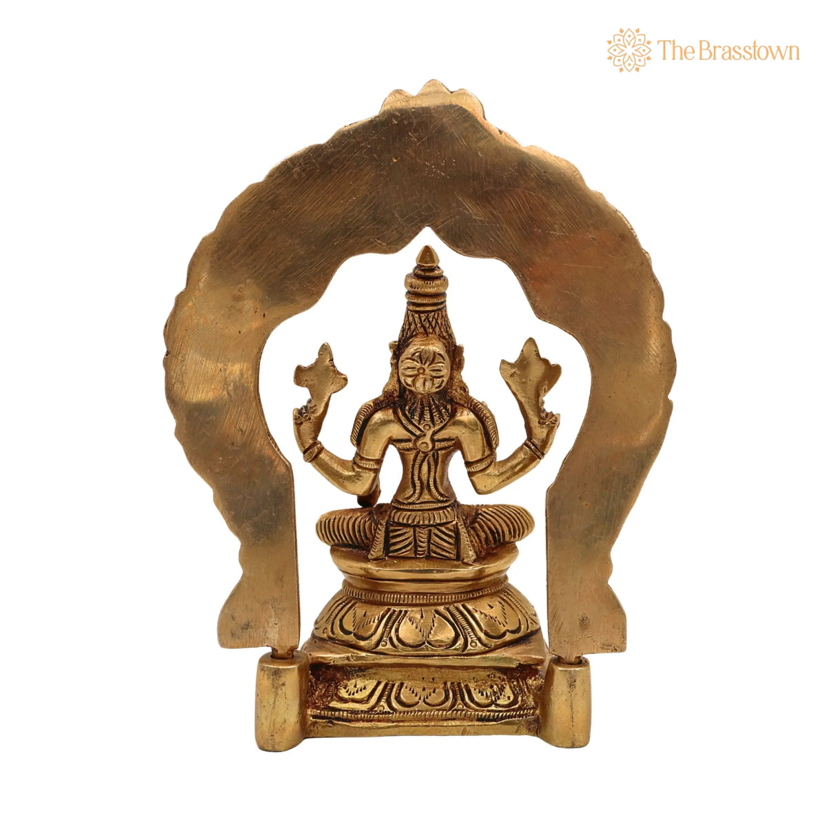 Brass Parvati Devi Idol – Handcrafted Mookambika Statue, Adi Shakti Murti for Pooja 7 Inch 4