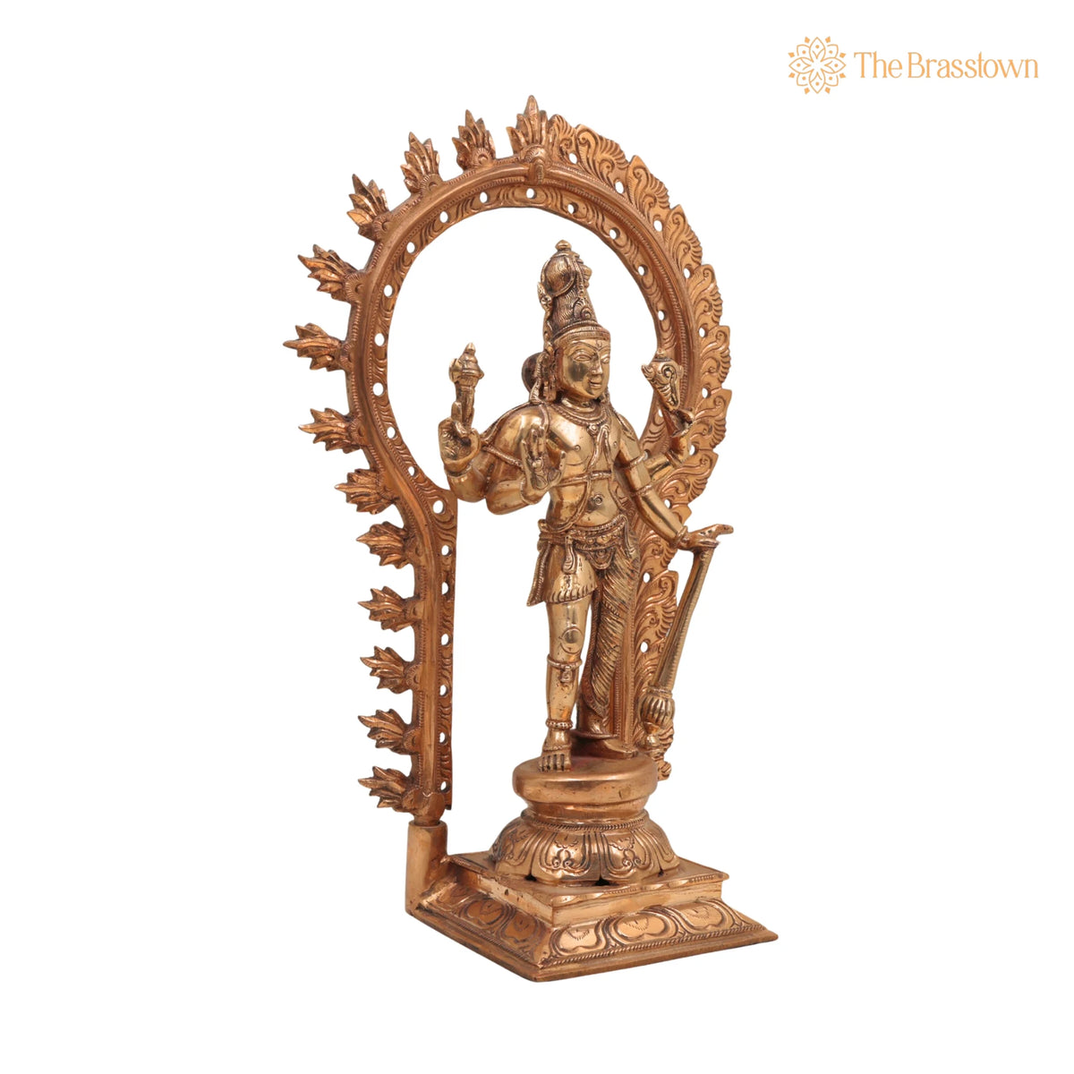 Handmade Bronze Harihara Idol – Lord Harihar Vigraha for Temple & Home Pooja 15 Inch 2