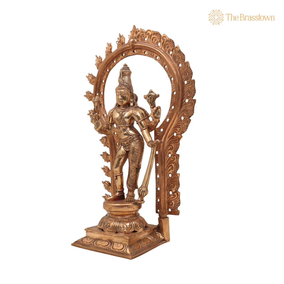 Handmade Bronze Harihara Idol – Lord Harihar Vigraha for Temple & Home Pooja 15 Inch 3
