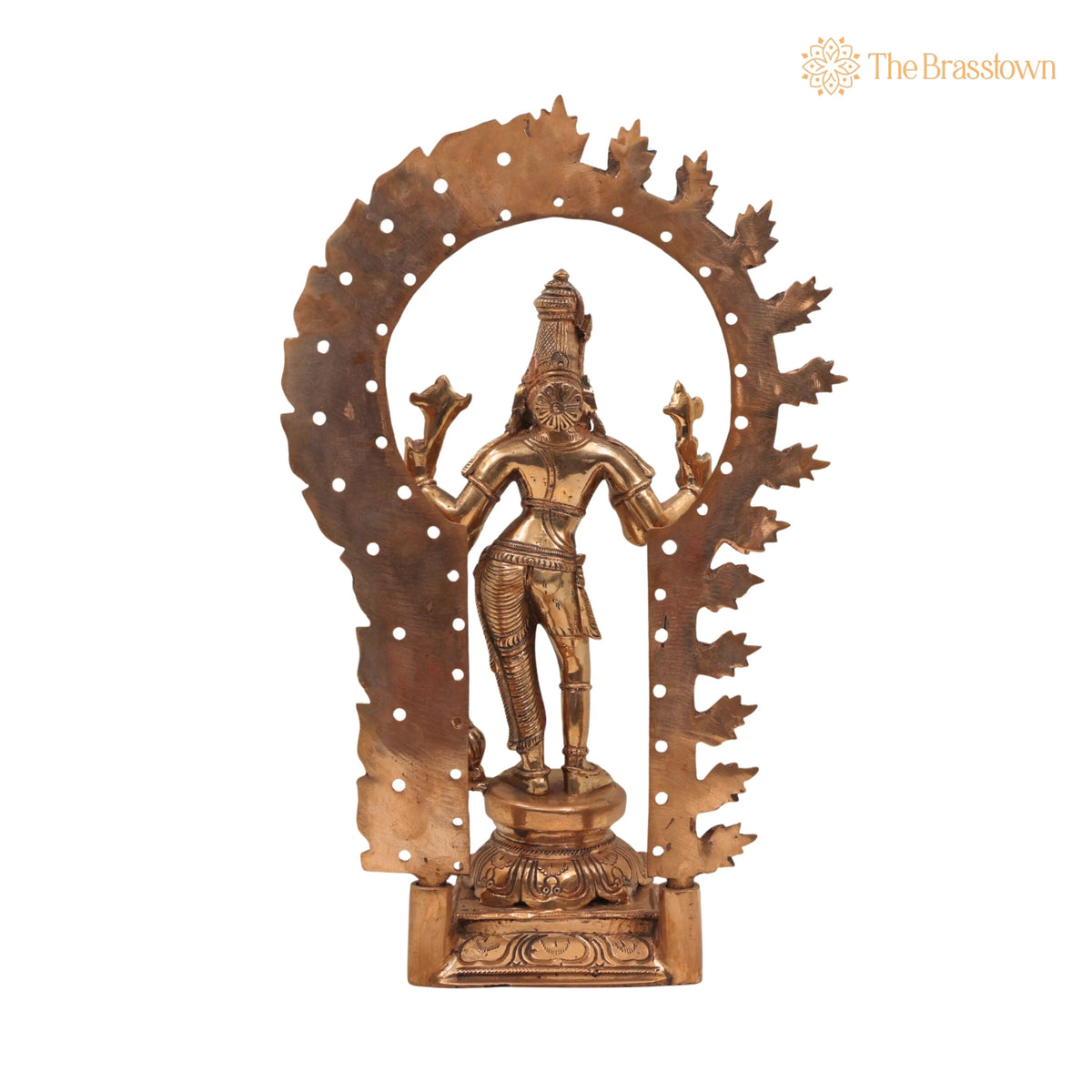Handmade Bronze Harihara Idol – Lord Harihar Vigraha for Temple & Home Pooja 15 Inch 4