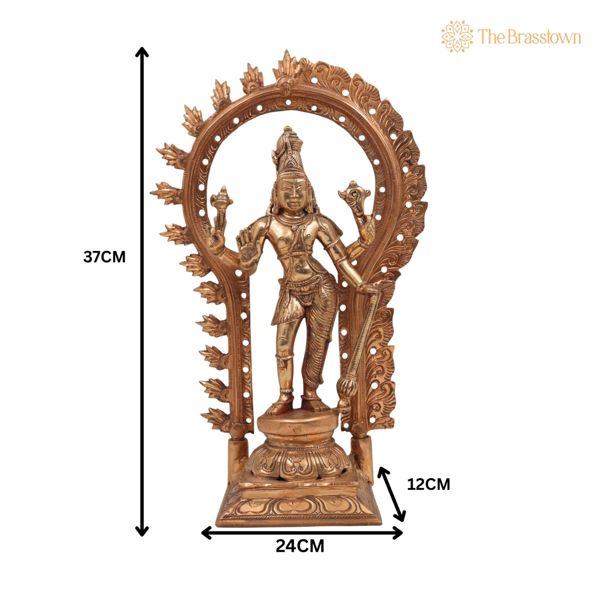 Handmade Bronze Harihara Idol – Lord Harihar Vigraha for Temple & Home Pooja 15 Inch 5