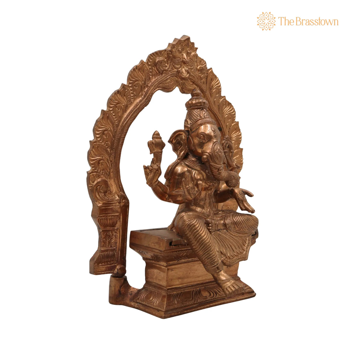 Bronze Vinayaki Idol – Handcrafted Female Ganesha Statue, Panchaloha Ganeshani Murti, Vighneshvari Yogini Sculpture for Puja & Décor 8.5 Inch 2