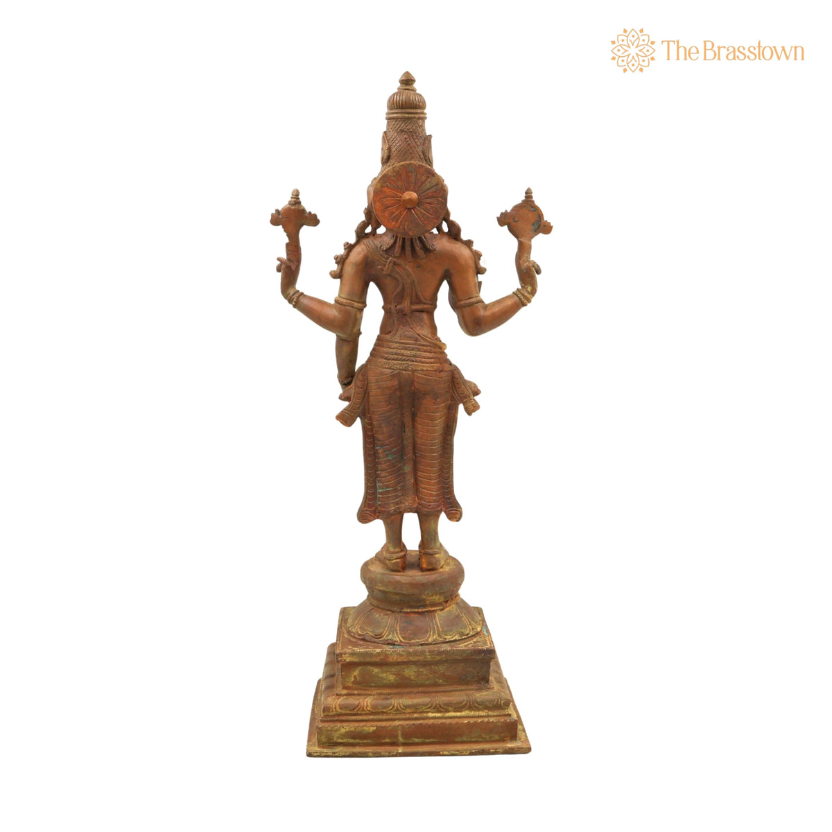 Handmade Panchaloha Vishnu Idol – Bronze Narayana Murti for Puja, Home Mandir & Décor 17.5 Inch 4