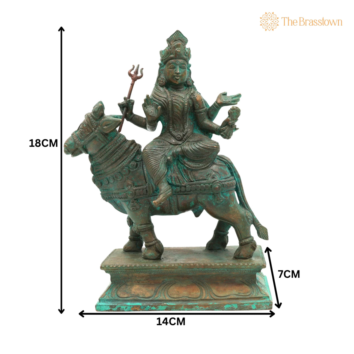 Handcrafted Panchaloha Maha Gowri Idol for Puja, Home Mandir & Décor 7 Inch 5