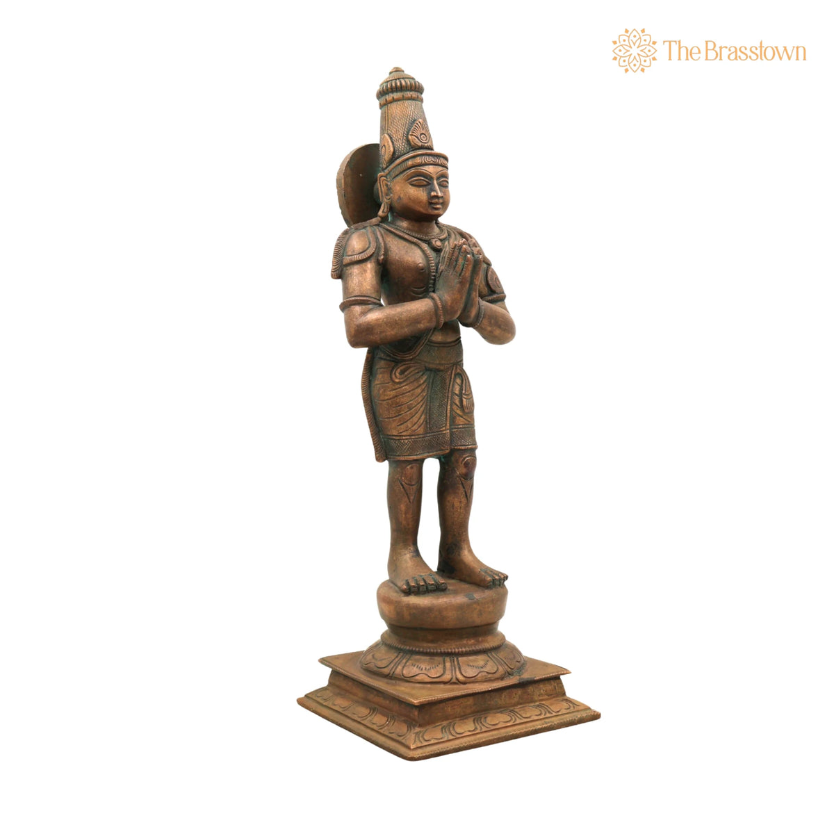 Handcrafted Bronze Sundaram Idol – Panchaloha Sundaresha Sundareswaran Sundara Sundaramoorthy Murti for Puja, Home Mandir & Décor 14 Inch 2