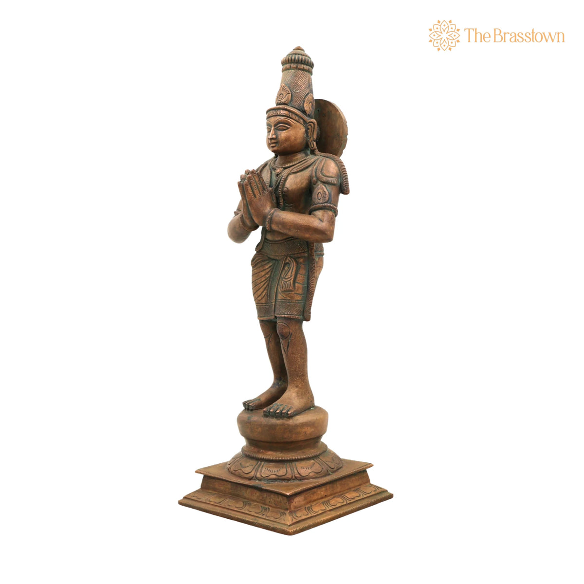 Handcrafted Bronze Sundaram Idol – Panchaloha Sundaresha Sundareswaran Sundara Sundaramoorthy Murti for Puja, Home Mandir & Décor 14 Inch 3