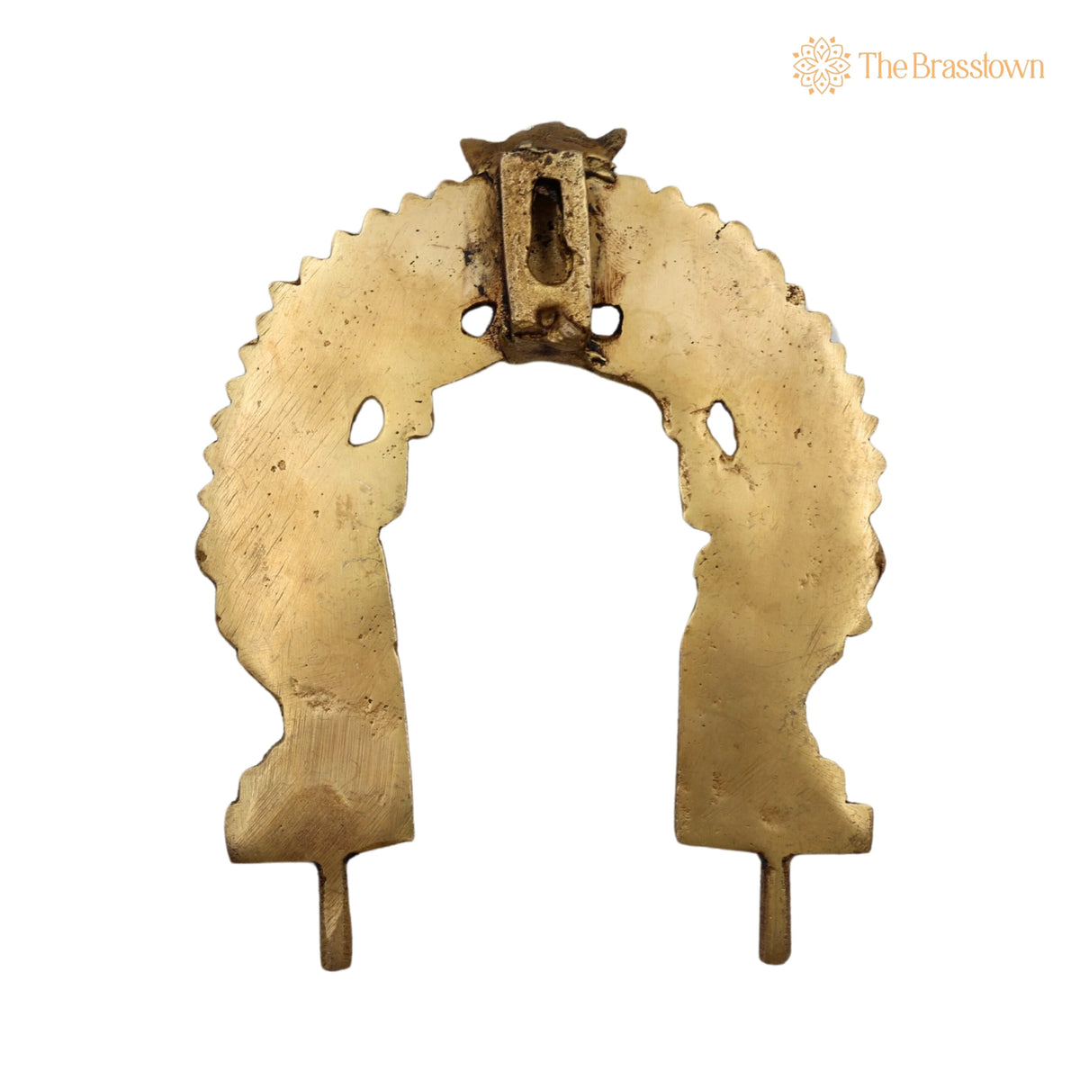 Brass Small Prabhavali Arch Frame – Handcrafted Wall Hanging Decorative God Backdrop, Traditional Temple Pooja Décor 5.5 Inch 5