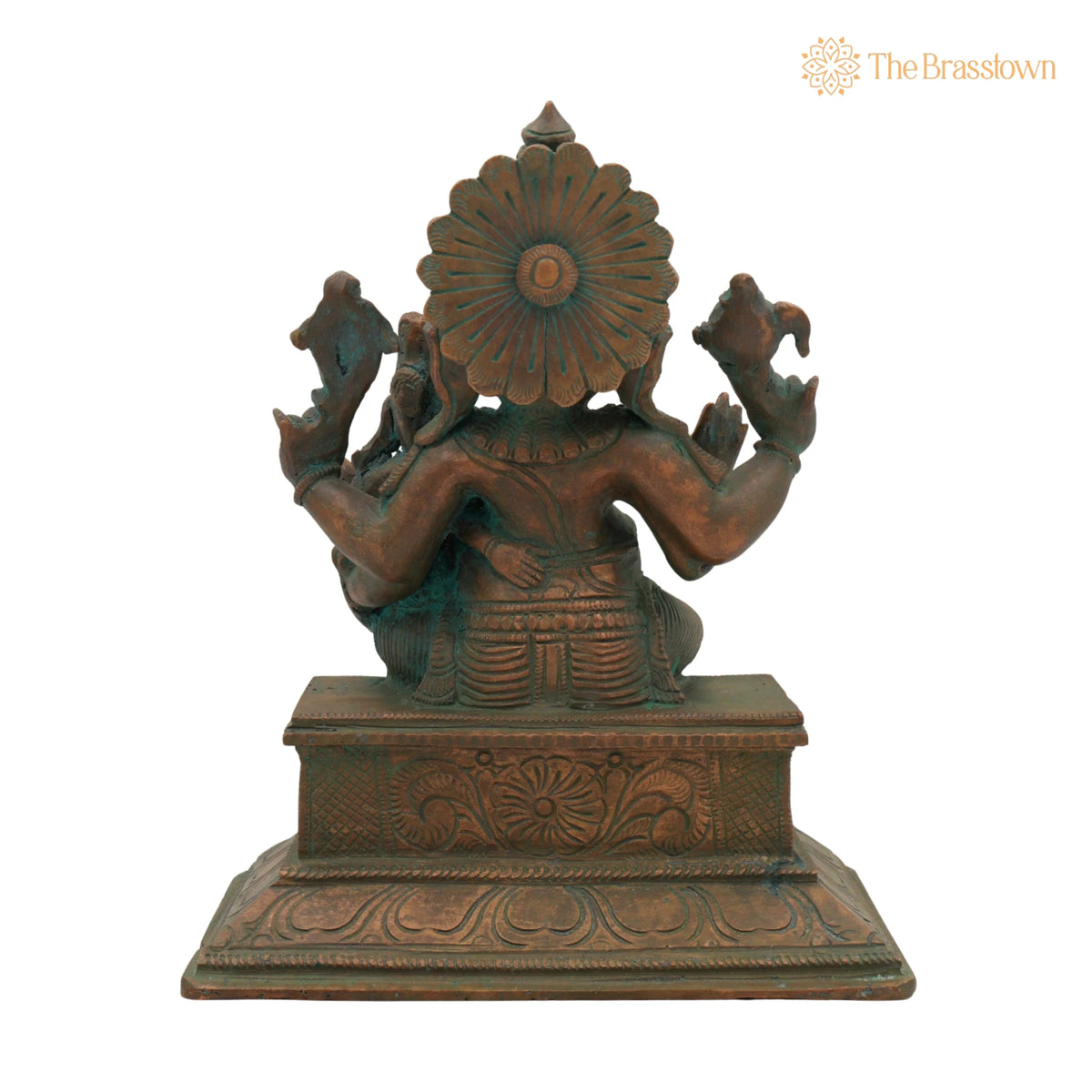 Handmade Panchaloha Ganesha with Siddhi – Bronze Eka Patni Ganesh Statue, Ganpati Idol, Vinayaka Ganesh Murti for Home 8 Inch 4