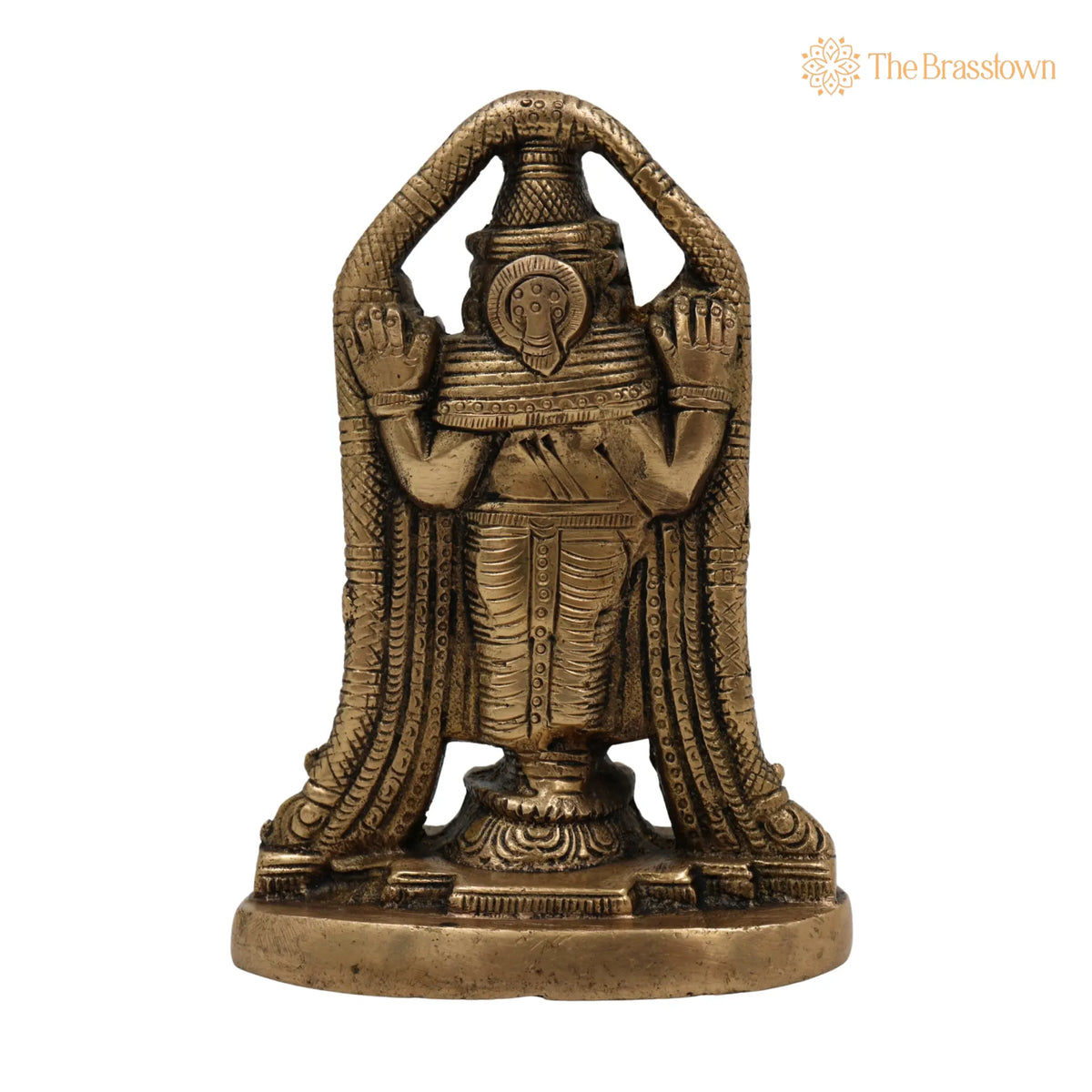Venkateswara Balaji Brass Idol – Handcrafted Srinivasa Murti, Narayana Balaji Moorthi, Pooja Home Décor Spiritual Sculpture 5 Inch 4