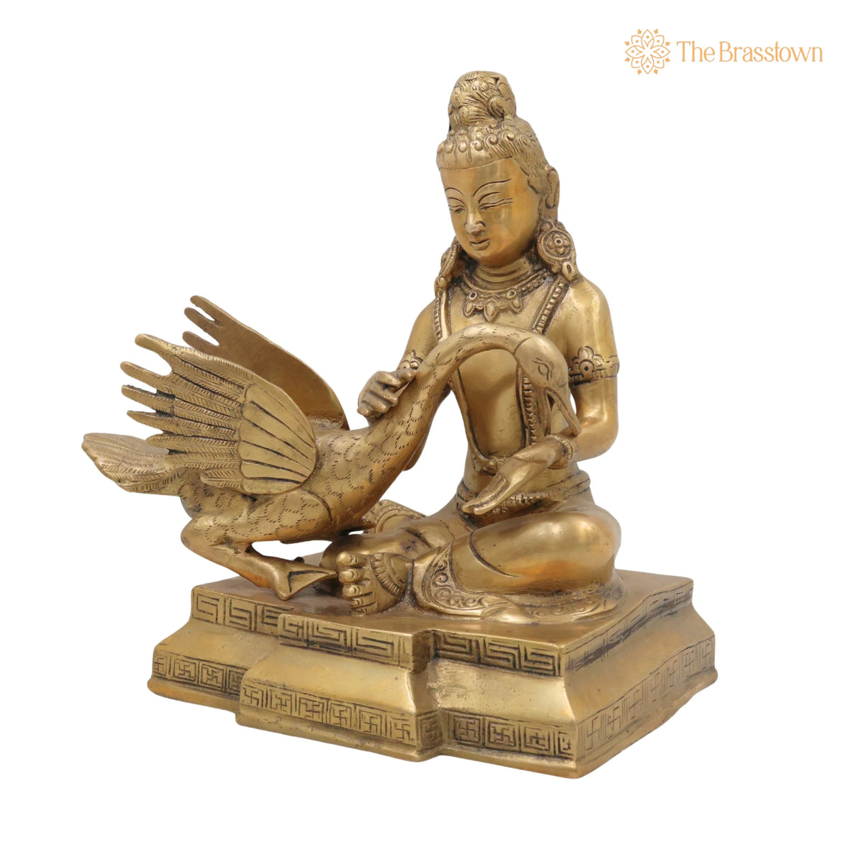 Brass Buddha Statue – Handcrafted Gautama Siddhartha Buddha Murti, Buddha Figurine, Spiritual Home Décor & Pooja Idol 10 Inch 3