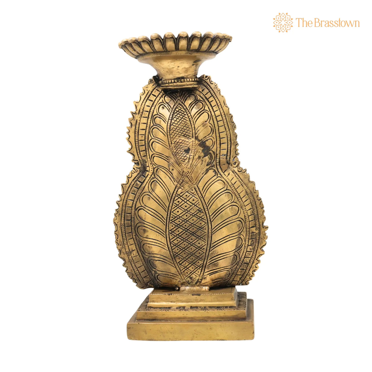 Brass Buddha Idol – Handcrafted Meditating Lord Buddha Murti, Gautama Buddha Statue for Pooja, Home Décor & Spiritual Meditation 12 Inch 4