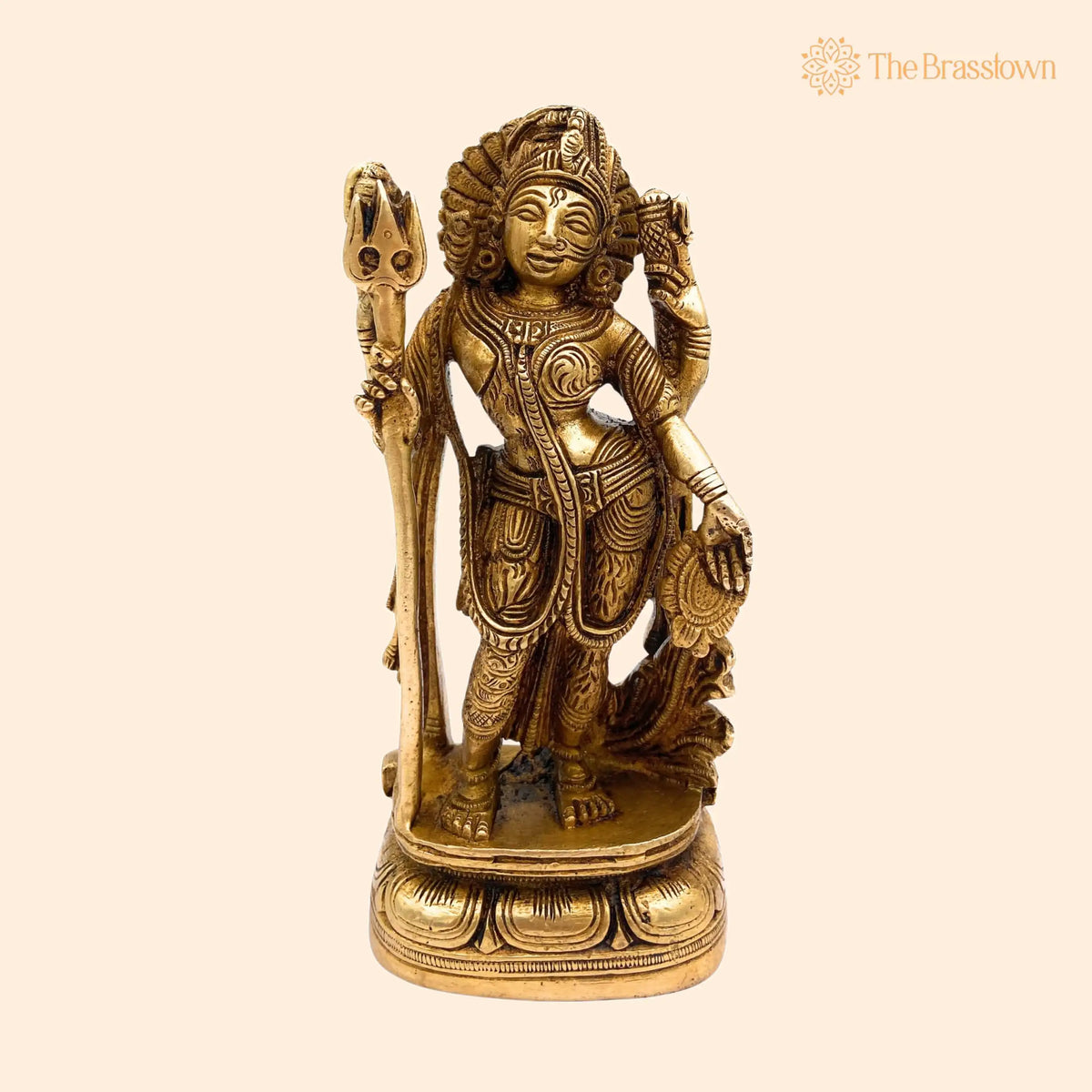 Brass Ardhanarishvara Idol – Handcrafted Ardhanarishwar Sculpture, Spiritual Décor 6 Inch 1