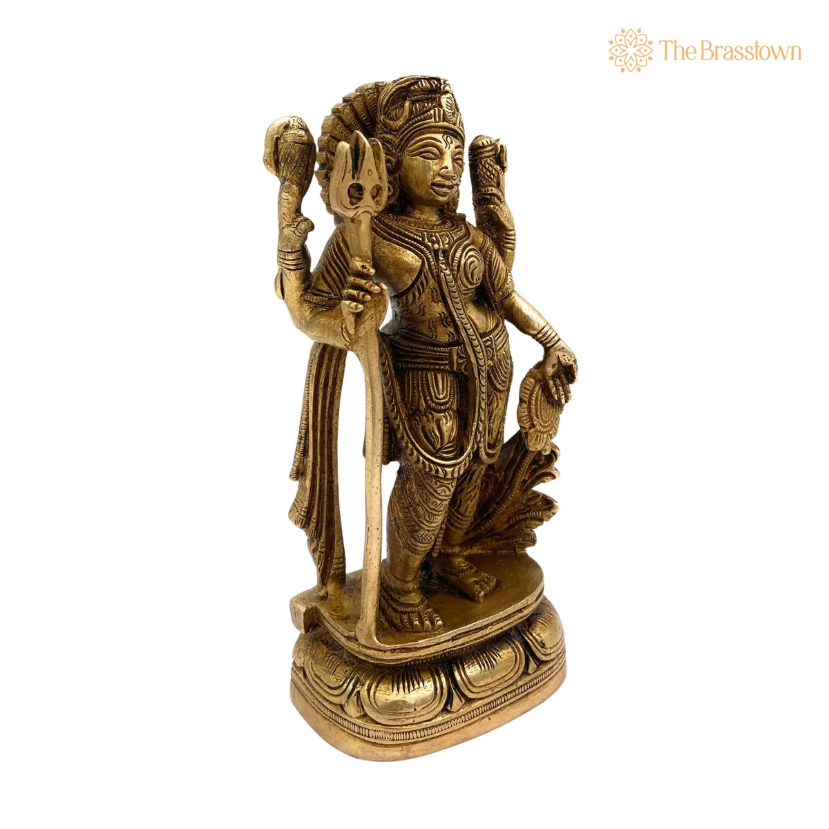 Brass Ardhanarishvara Idol – Handcrafted Ardhanarishwar Sculpture, Spiritual Décor 6 Inch 2