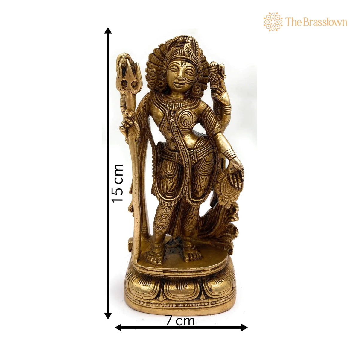 Brass Ardhanarishvara Idol – Handcrafted Ardhanarishwar Sculpture, Spiritual Décor 6 Inch 5