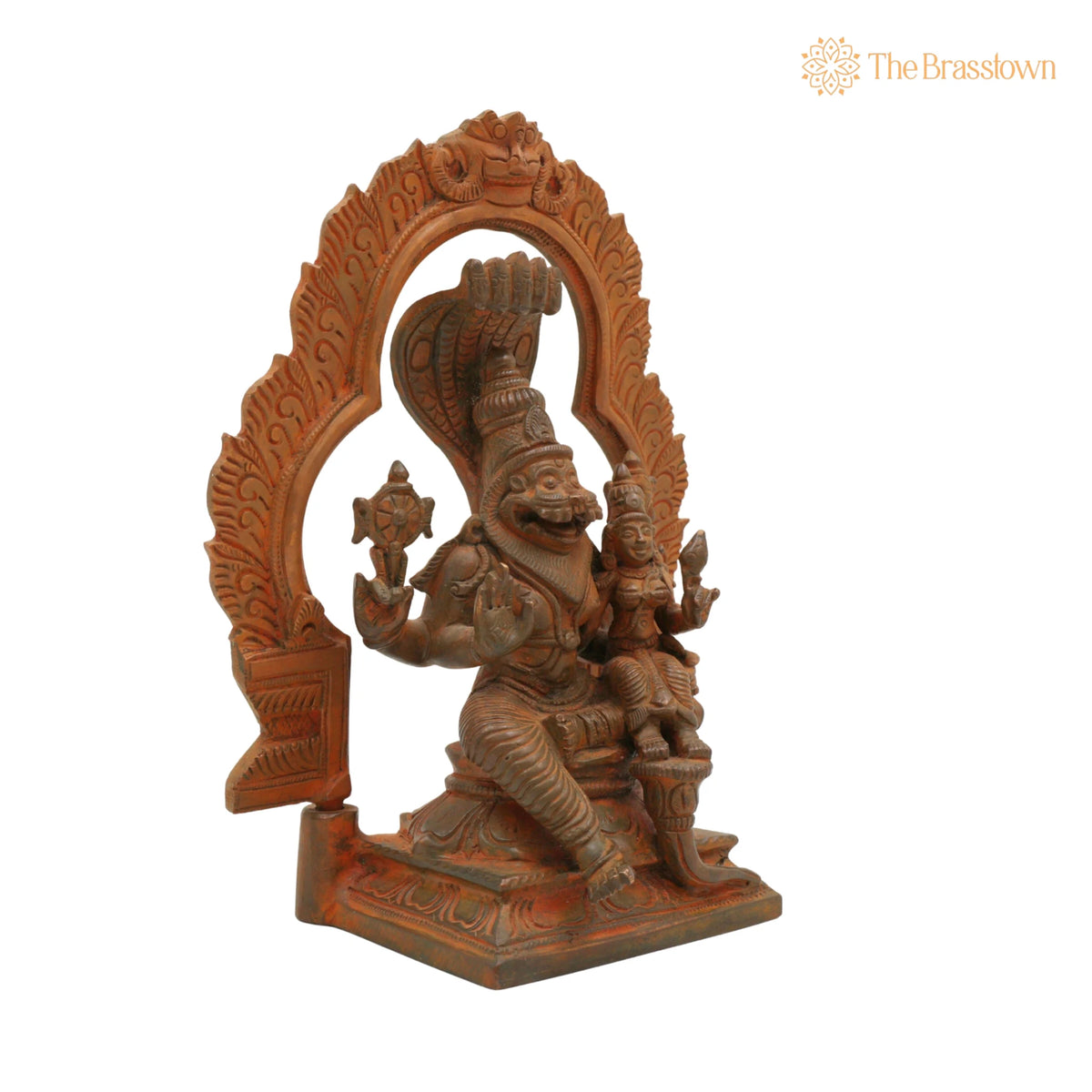 Handcrafted Bronze Panchaloha Lakshmi Narasimha Swamy Idol – Yoga Narasimha, Ugra Narasimha for Puja, Home Mandir & Décor 7.5 Inch 2