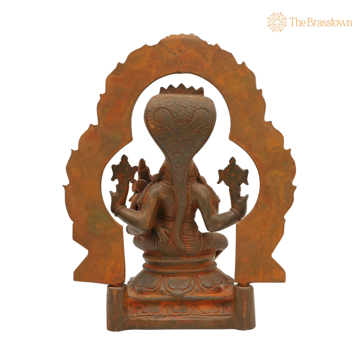 Handcrafted Bronze Panchaloha Lakshmi Narasimha Swamy Idol – Yoga Narasimha, Ugra Narasimha for Puja, Home Mandir & Décor 7.5 Inch 4