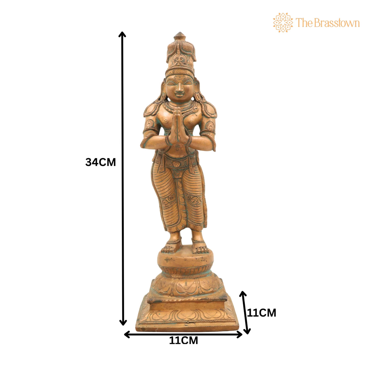 Handcrafted Bronze Sundaran Murugan Idol – Panchaloha Lord Kartikeya Skanda Subramanya Swamy Statue in Chola Art for Pooja 13.5 Inch 5