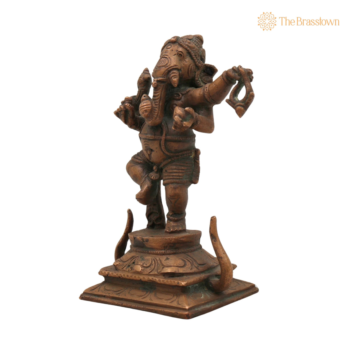 Handcrafted Panchaloha Bronze Ganesha Idol – Ganpati Vinayaka Ganapati Murti, Chola Art South Indian Statue for Pooja & Home Décor 5 Inch 3