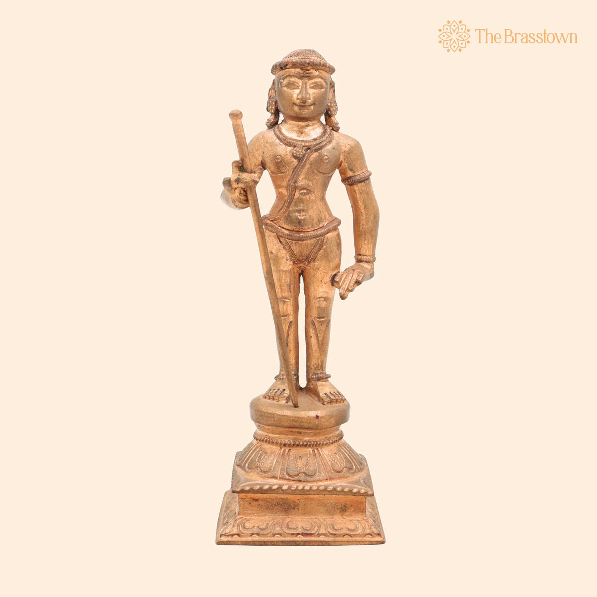 Handmade Swamimalai Murugan Idol in Bronze & Panchaloha for Puja, Home Mandir & Décor 6 Inch 1