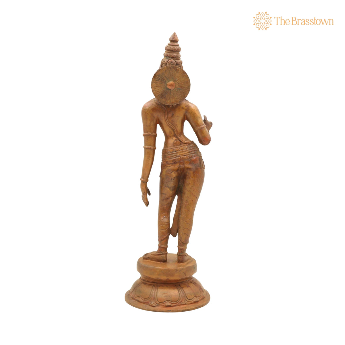 Handmade Bronze Parvati Idol – South Indian Chola Art Devi Sculpture for Home Temple Décor 13 Inch 4
