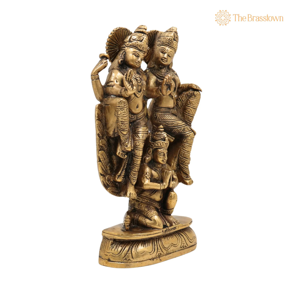 Brass Narayana Lakshmi Garuda Vahana Idol – Handcrafted Vishnu Lakshmi Garuda Murti, Narayana Lakshmi Garuda Vigraha 8 Inch 2