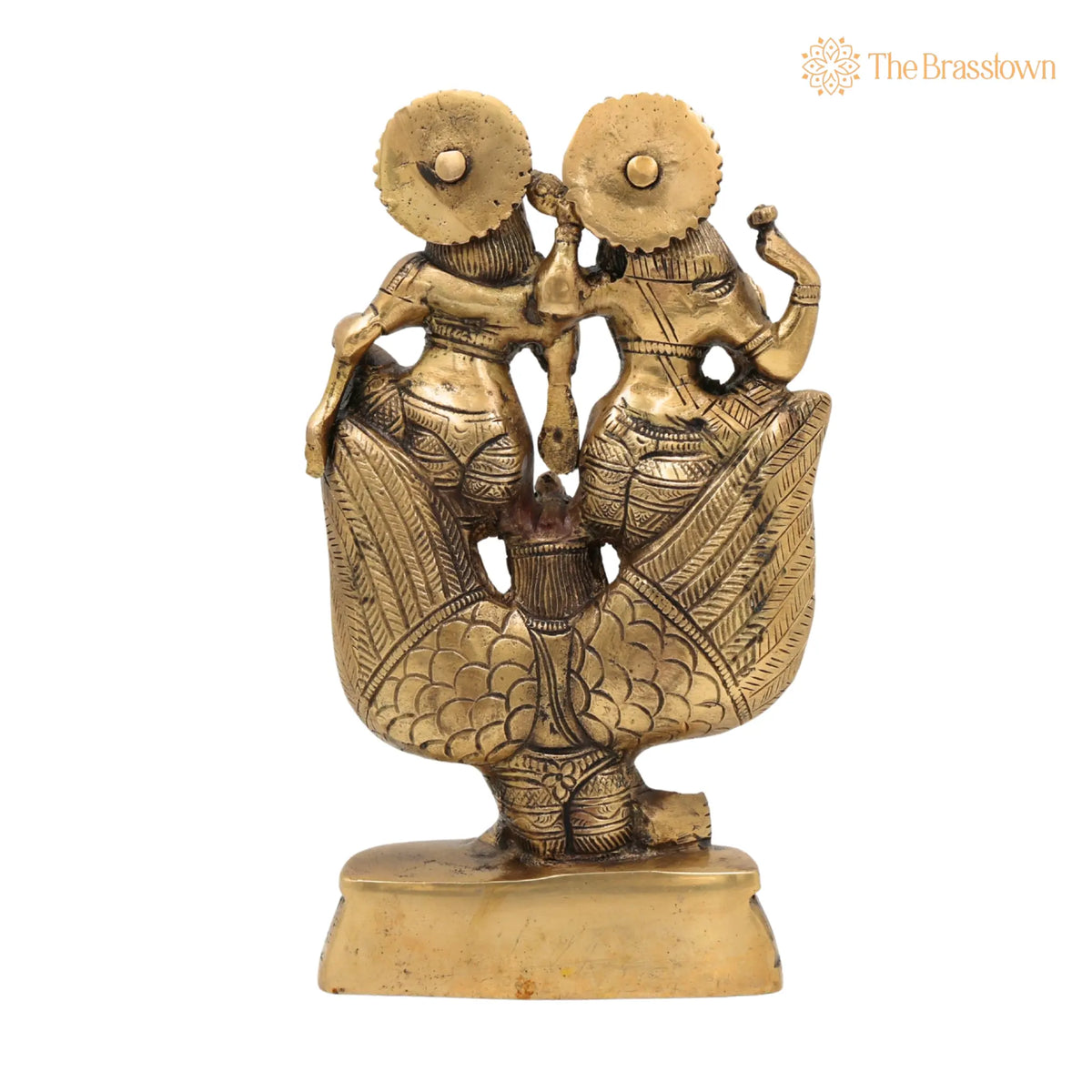 Brass Narayana Lakshmi Garuda Vahana Idol – Handcrafted Vishnu Lakshmi Garuda Murti, Narayana Lakshmi Garuda Vigraha 8 Inch 4