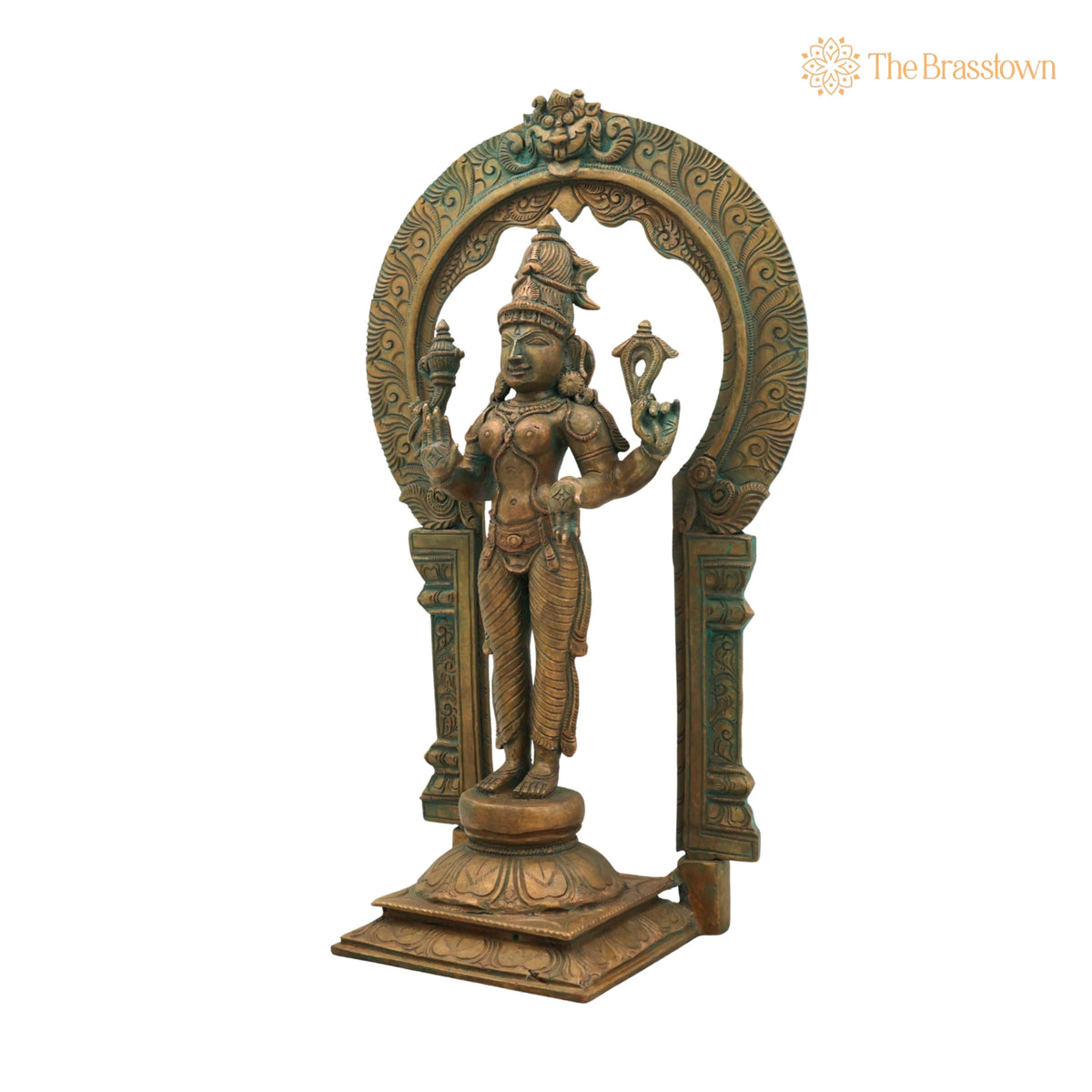 Handcrafted Panchaloha Parvati Idol in Bronze for Puja, Home Mandir & Décor 15 Inch 3