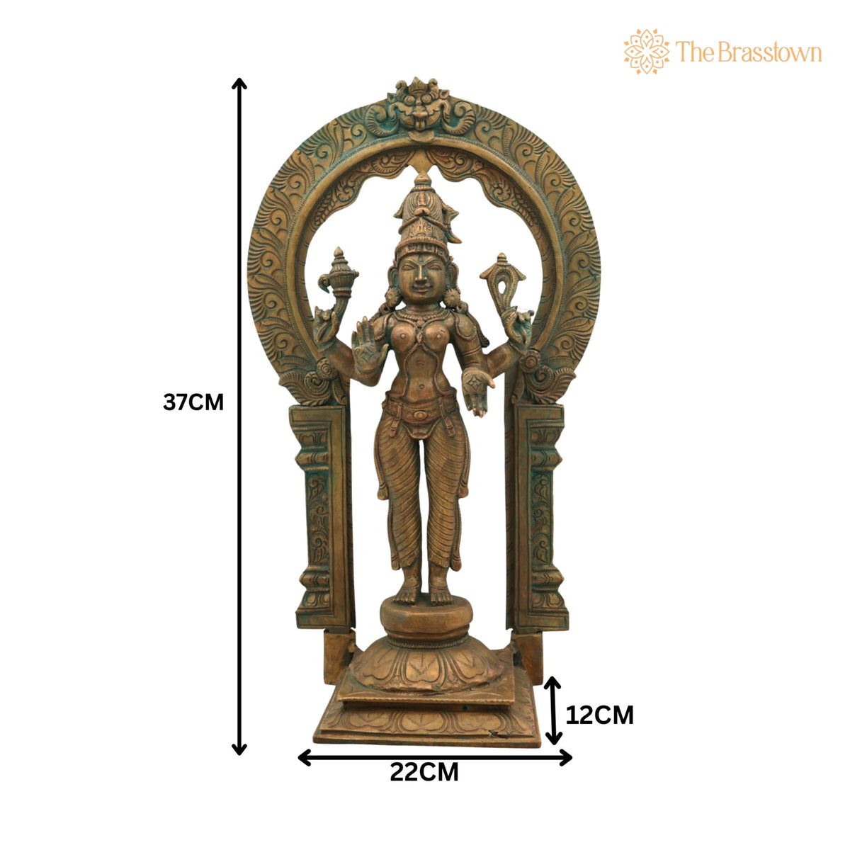 Handcrafted Panchaloha Parvati Idol in Bronze for Puja, Home Mandir & Décor 15 Inch 5