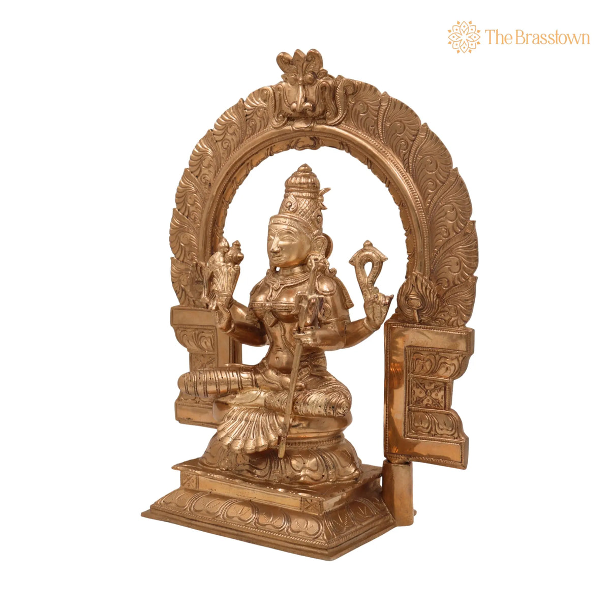 Handcrafted Bronze Panchaloha Rajarajeshwari Idol for Puja, Home Mandir & Décor 14 Inch 3