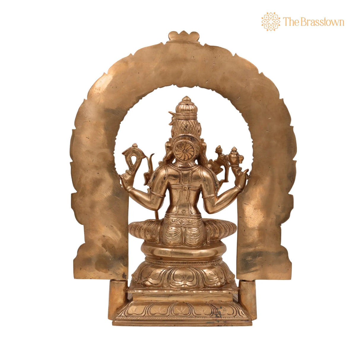 Handcrafted Bronze Panchaloha Rajarajeshwari Idol for Puja, Home Mandir & Décor 14 Inch 4
