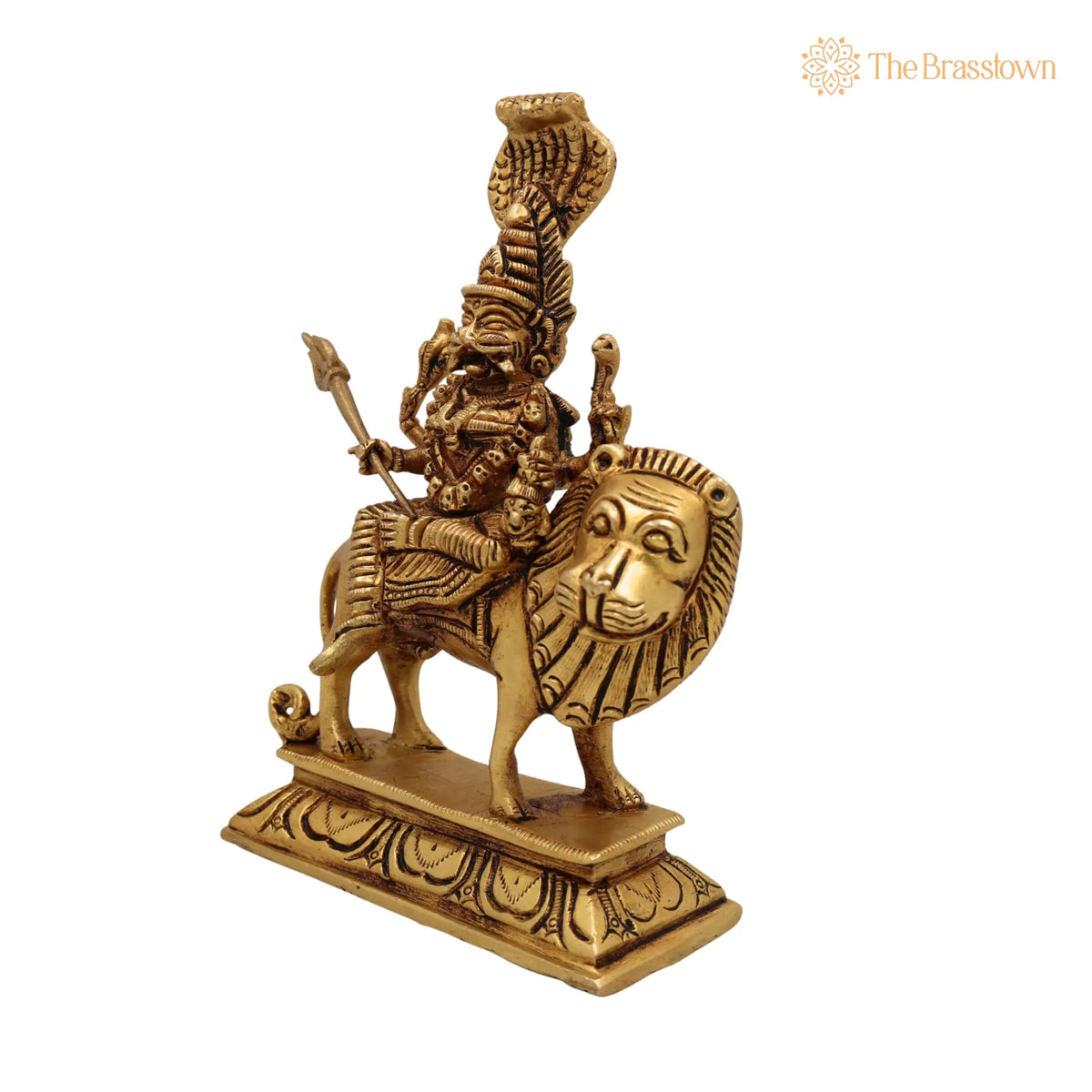 Brass Pratyangira Devi Idol – Handcrafted Narasimhi Simhamukhi Statue for Pooja Room, Temple, Home & Office Décor 7 Inch 2