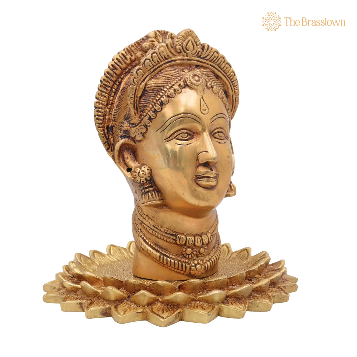 Handcrafted Brass Gowri Face Idol – Temple & Home Décor 8.5 Inch 2